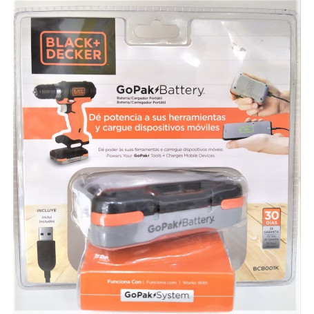 Black + Decker GoPak Battery with Kabel USB (BDCB12U-B1)