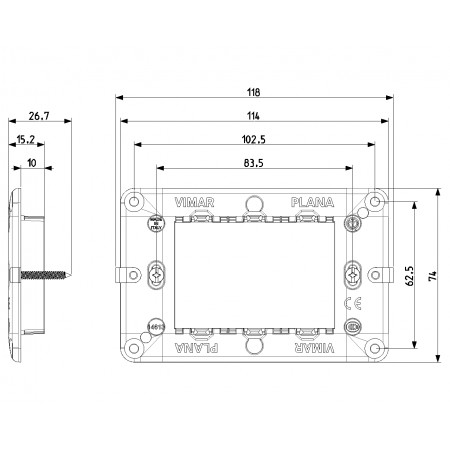 Soporte VIMAR 3M con tornillos