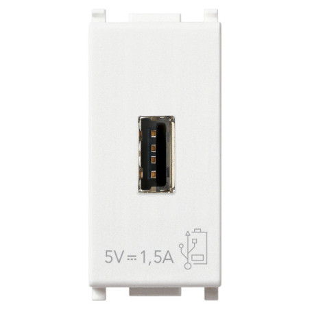 Unidad alimentacion VIMAR USB 5V 1,5A 1Mblanco