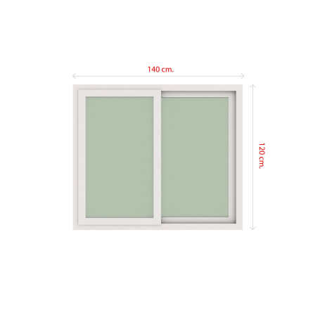 VENTANA CORREDERA ADVANCE VIDRIO SIMPLE 140X120CM