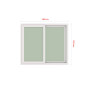 VENTANA CORREDERA ADVANCE VIDRIO SIMPLE 140X120CM