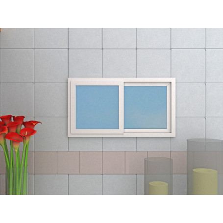 VENTANA CORREDERA ADVANCE VIDRIO SIMPLE 91X50CM