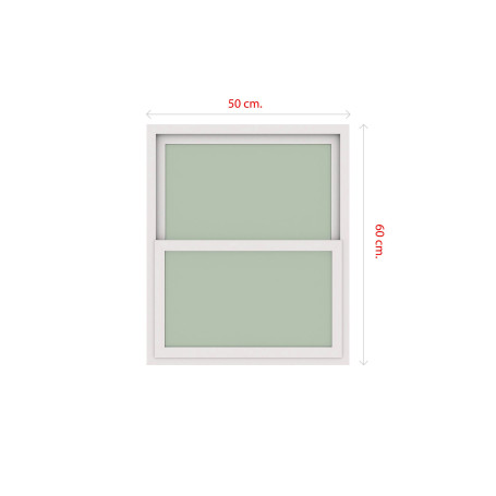 VENTANA GUILLOTINA ADVANCE VIDRIO SIMPLE 50X60CM