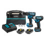 KIT 18v BRUSHLESS DLX2416YX2 + LLAVE DE IMPACTO MAKITA