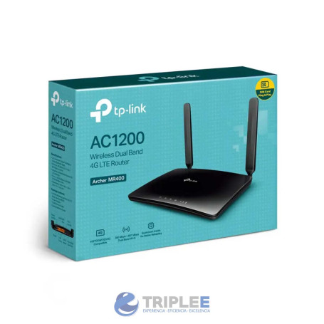 Router 4G LTE Inalambrico de Doble Banda AC1200 MR400