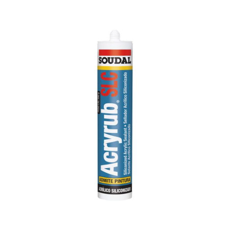 SELLANTE ACRILICO BCO CART.300ML PINTABLE SOUDAL SLC