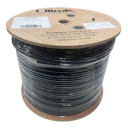 Cable UTP Exterior Cat6 Ulink 23 AWG – Máxima Conectividad y Durabilidad