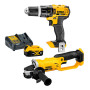 Pack Taladro + Esmeril Inalámbrico + 2 Baterías Dewalt DCK209 - Potencia y Versatilidad