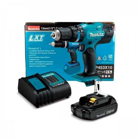 Taladro Inalámbrico Percutor Makita DHP453X10 18V