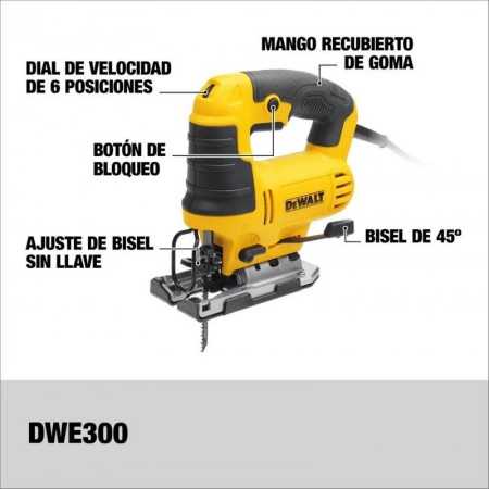 Sierra Caladora industrial dewalt 650W DWE300 -B2C
