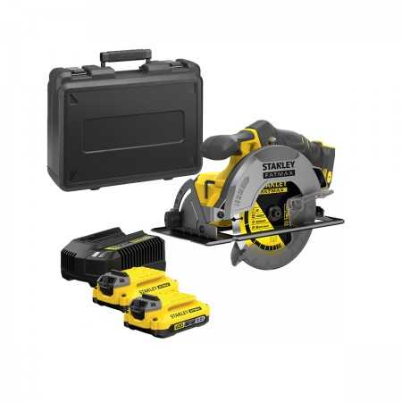 Sierra Circular Inalámbrica Stanley Fatmax Brushless 20V 7-1/4" SBC550D2K-B2