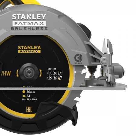 Sierra Circular Inalámbrica Stanley Fatmax Brushless 20V 7-1/4" SBC550D2K-B2