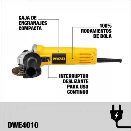 Esmeril Angular Eléctrica 4-1/2" 750W Dewalt DWE4010-HM