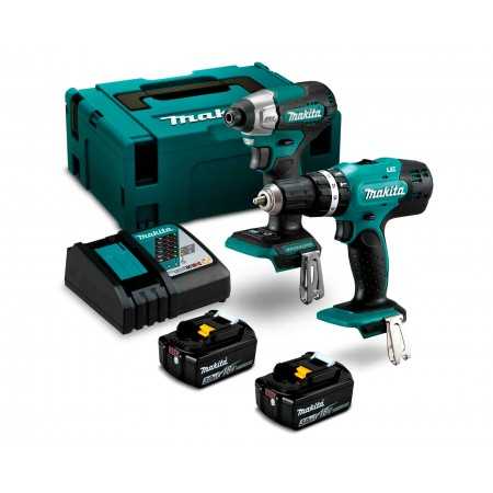 Kit Taladro Percutor DHP453 + Atornillador de Impacto 18V DTD157 Makita | Potencia y Versatilidad