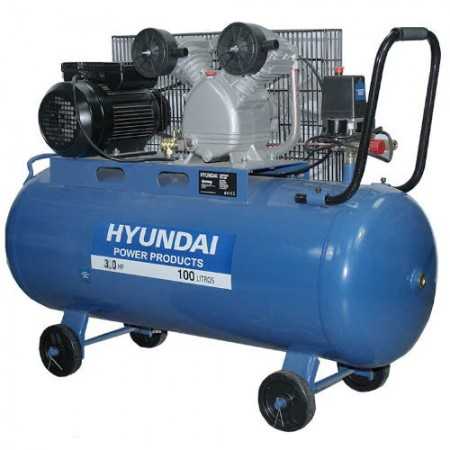 Compresor Hyundai Monofásico 3HP 100L 115psi | Potencia y Eficiencia para tu Taller