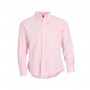 Camisa Oxford Manga Larga Rosa Talla XL