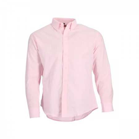 Camisa Oxford Manga Larga Rosa Talla M