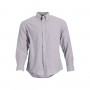 Camisa Oxford Manga Larga Gris Talla S