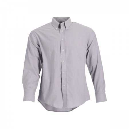 Camisa Oxford Manga Larga Gris Talla L