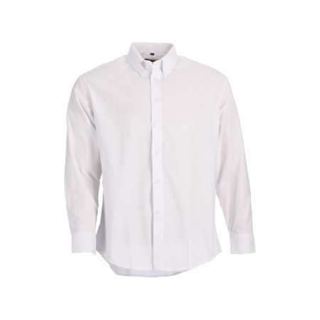 Camisa Oxford Manga Larga Blanca Talla S | Estilo Clásico y Profesional para Oficina y Eventos