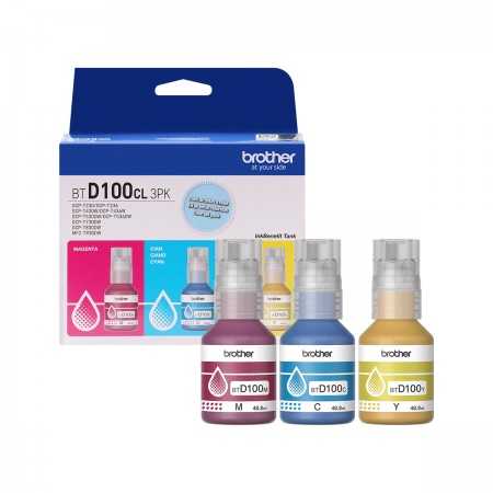 Kit de Tintas Colores Brother BTD100CL3PK