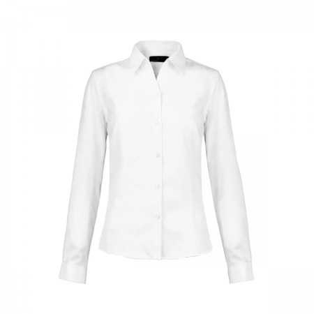 Blusa Oxford Manga Larga Blanca