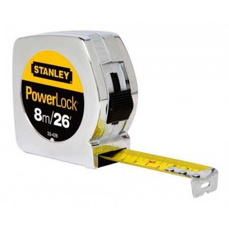 Huincha de Medir Stanley Powerlock 8m 33-428M - Precisión y Durabilidad